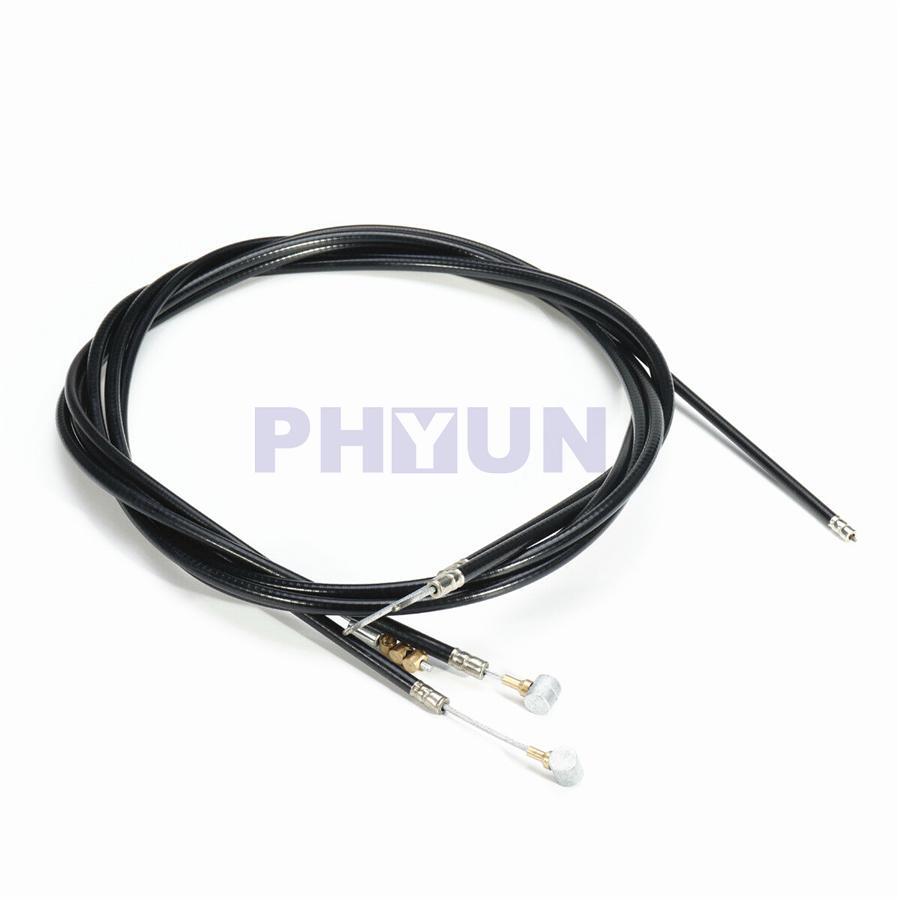 Universal Black Motorcycle Cable Set Kit Clutch Brake Throttle Harness Wires