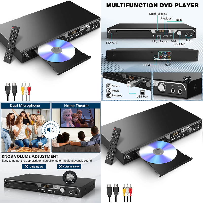 PREMIUM DVD CD Multimedia Region De Reproducto Control Remot