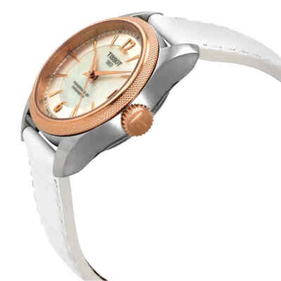 Pre-owned Tissot T-classic Ballade Automatic Mop Dial Ladies Watch T108.208.26.117.00