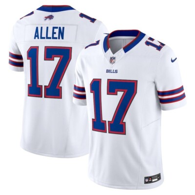 Men's Buffalo Bills #17 Josh Allen NFL White Vapor F.U.S.E. Limited Jersey