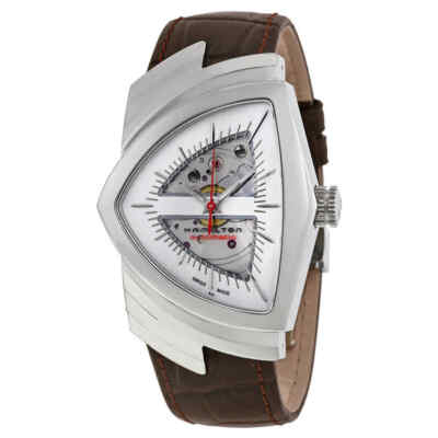 Pre-owned Hamilton American Ventura Automatic Shield Shaped Watch H24515551