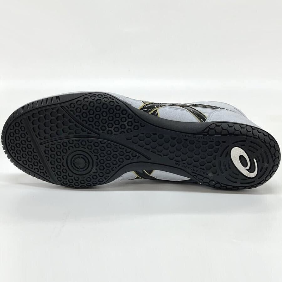Pre-owned Asics Wrestling Shoes 1083a001 Gray/black(edge:gold) Ex-eo(twr900) Successor In Gray,black(gold)