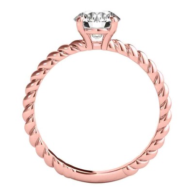 Pre-owned Maulijewels 1.00 Carat White Moissanite Diamond Engagement Ring For Women In 14k