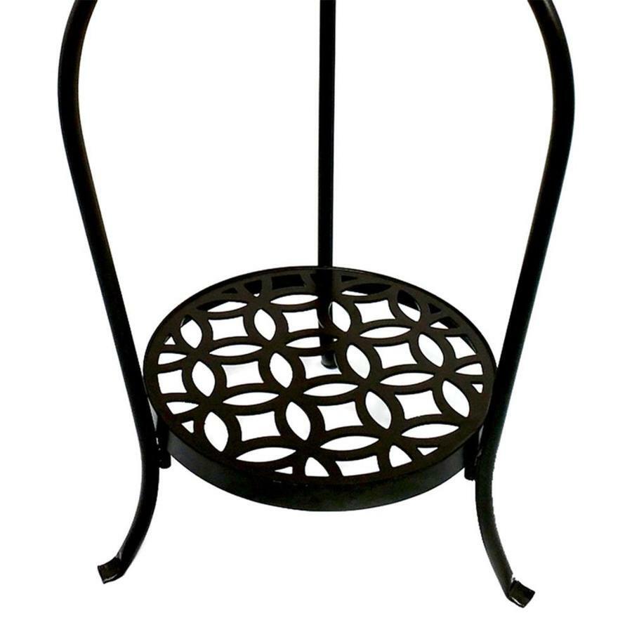 Patio Life 21-in Black Indoor/Outdoor Round Steel Plant Stand Durable New