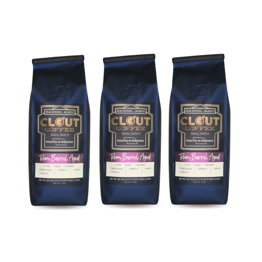 Rum Light Roast | Whole Bean | 1 lb | 3 Pack | Shipping Included