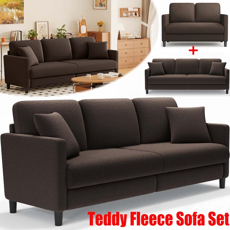Teddy Fleece Sofa Set 2 3 Seater Living Room Sofa