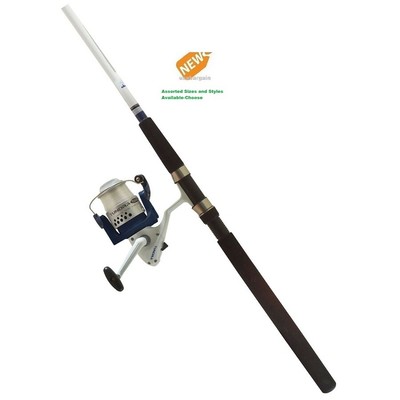Fishing Rod Reel Surf Spinning Combo Heavy Duty Saltwater Outdoor ASSORTED SIZES