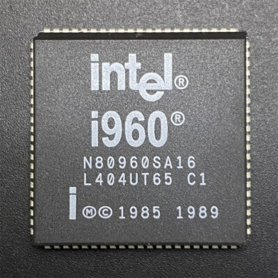 Intel N80960SA16 CPU RISC Processor 32bit 16MHz LCC i960 Microprocessor