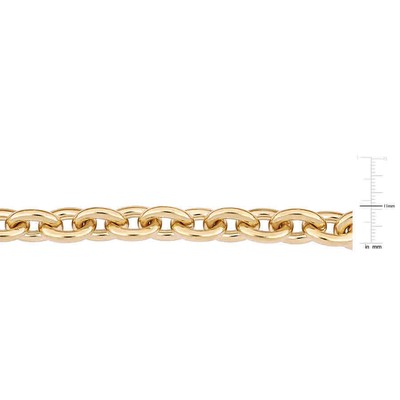 Pre-owned Amour 24 Inch Oval Link Necklace In Yellow Plated Sterling Silver