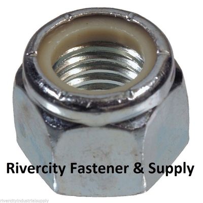 (50) 1/2-13 Nylon Insert Lock Nuts / Stop Nuts Zinc Plated 1/2x13