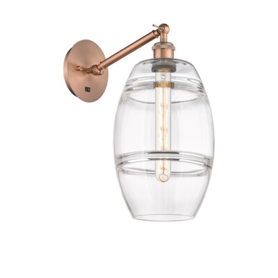 Innovations 317-1W Vaz 1Lt 8'' Sconce, U/D Arm, CP/CL - 317-1W-AC-G557-8CL