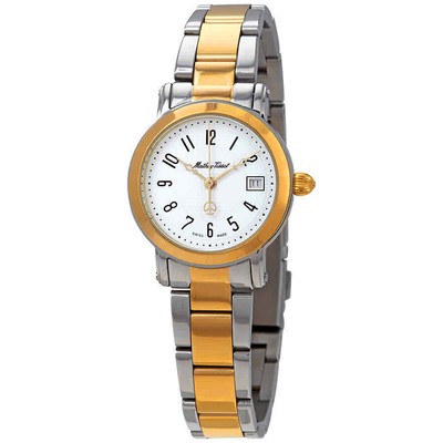 Женские двухцветные часы Mathey-Tissot City с серебряным циферблатом D31186MBG