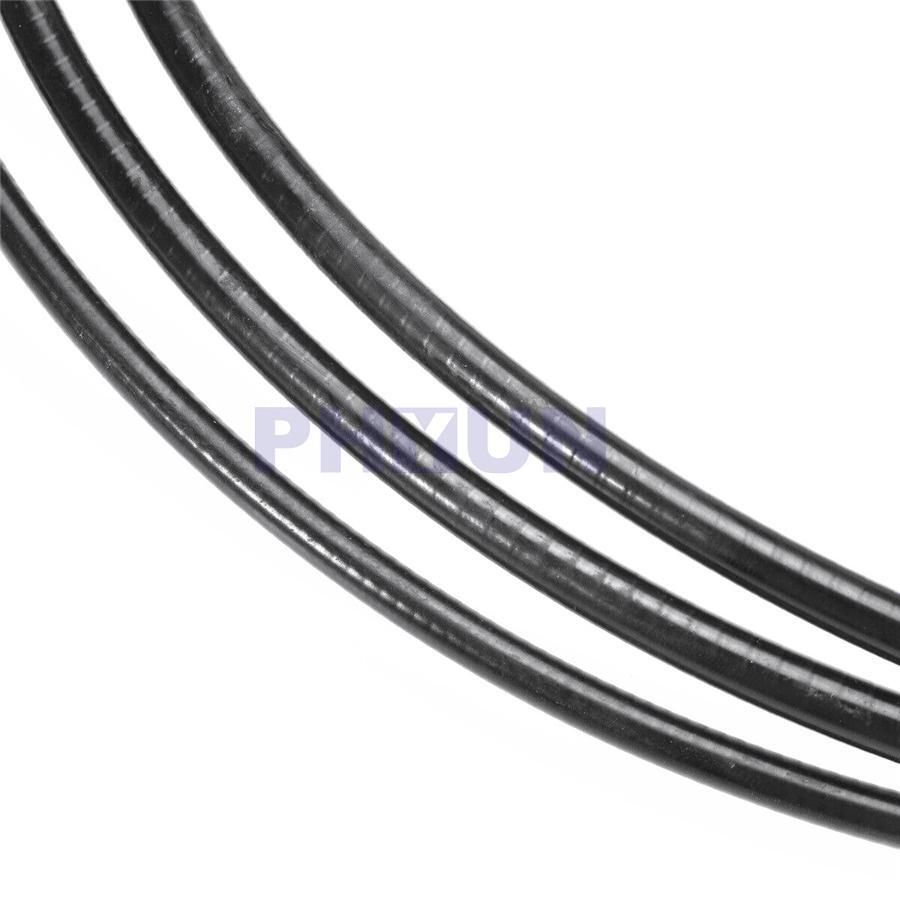 Universal Black Motorcycle Cable Set Kit Clutch Brake Throttle Harness Wires