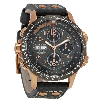 Мужские автоматические часы Hamilton Mens цвета Хаки X Wind H77696793