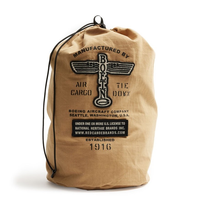 Boeing Totem Logo Ripstop Organizing Bag, Tan, Vintage Aviation, WW