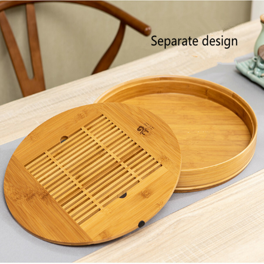 Multiple Style Gongfu Tea Tray Serving Tablet Luxury Natural Bamboo Tea Tray