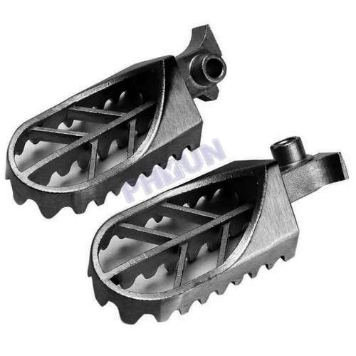 Black Stainless Steel Front Foot Peg Driver Footrest Accessories fits Motorcycle