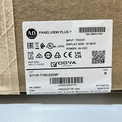 New Factory Sealed AB 2711P-T19C22D9P SER B PanelView Plus 7 Graphic Terminal