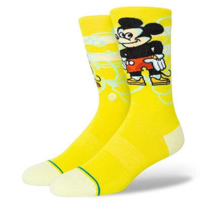Stance Mickey Dillon Froelich Crew Socks Yellow A545D22MIC Men's NWT