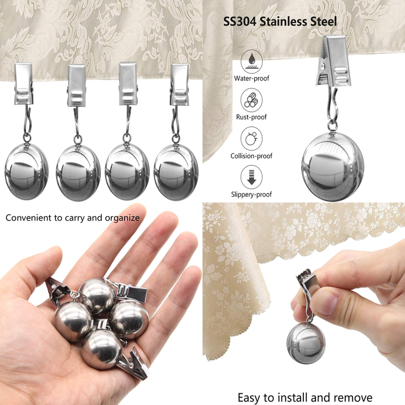 Tablecloth Weights 10oz Heavy Premium Tablecloth Clips Added Weights 4 Pack New