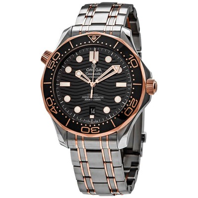 Мужские часы Omega Seamaster с автоматическим черным циферблатом 210.20.42.20.01.001