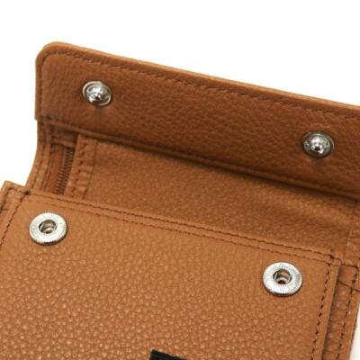Pre-owned Porter Yoshida Calm Wallet Squid Fold Wallet 041-03122 Camel In Beige