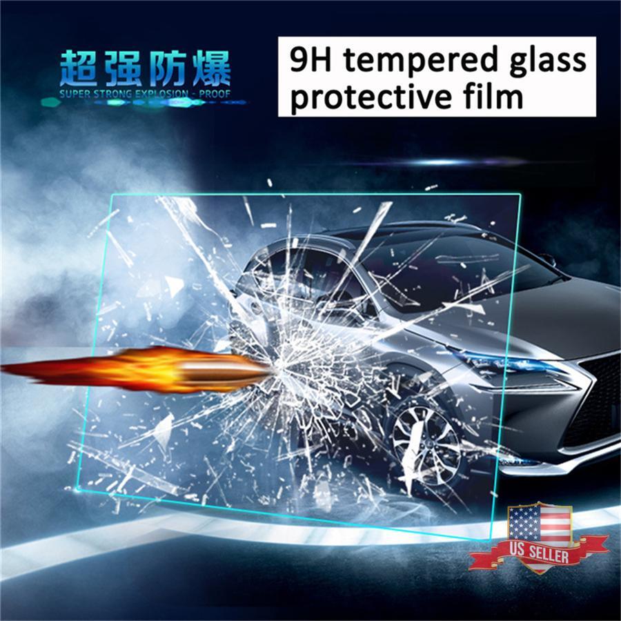9H Tempered Glass Screen Protector Film Car Radio GPS Navi Screen Film Sticker