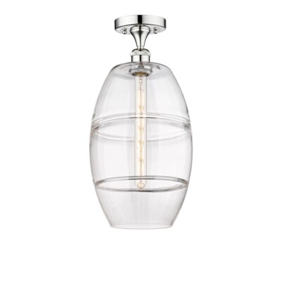 Innovations 616-1F Vaz 1Lt 10'' Semi-Flush, Chrome/Clear - 616-1F-PC-G557-10CL
