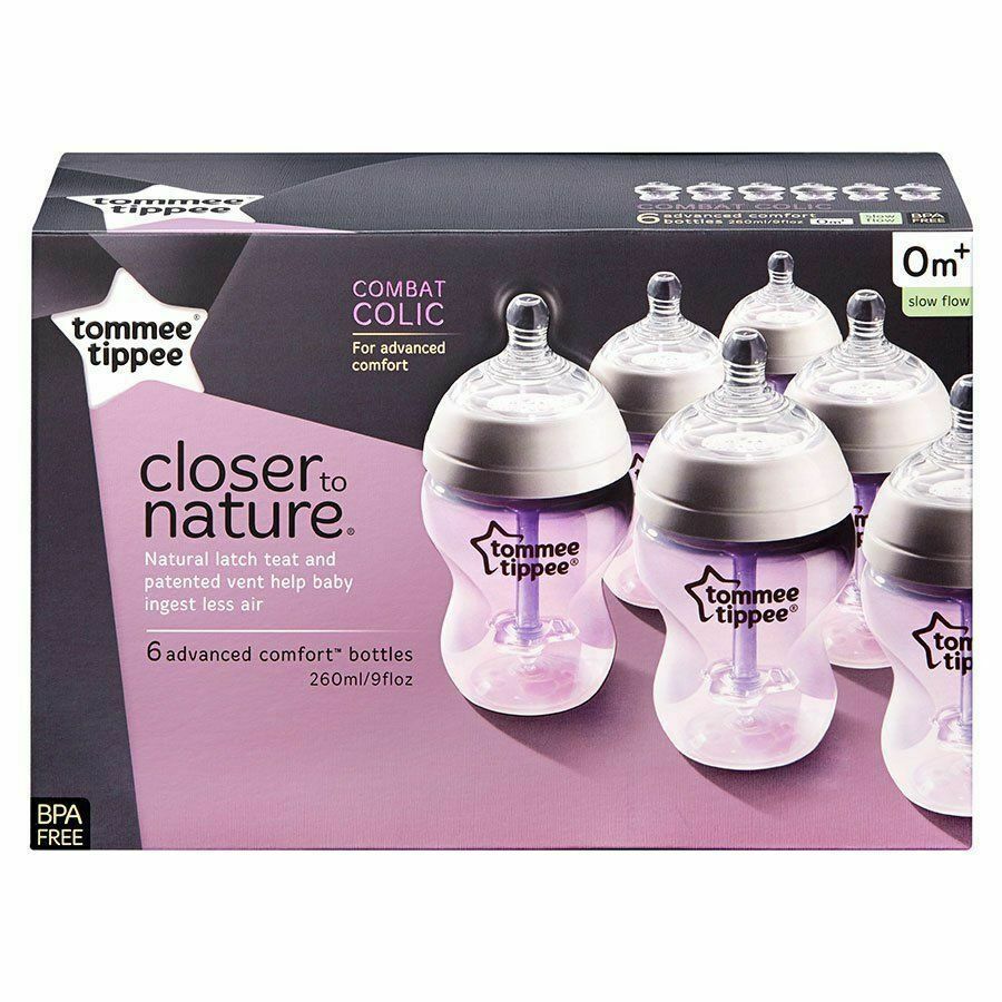 Tommee Tippee 422607 Advanced Comfort Feeding Bottles 260ml 6