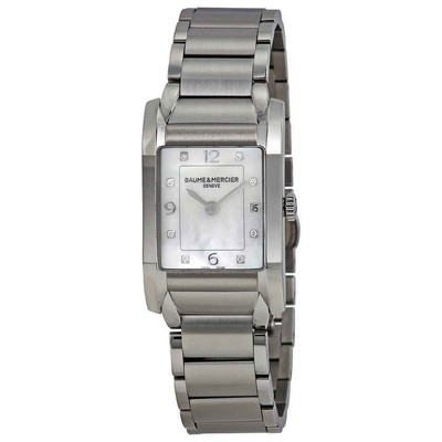 Женские часы Baume and Mercier Hampton MOP с бриллиантовым циферблатом 10050