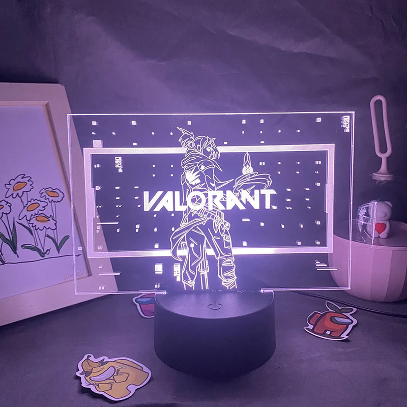 Game VALORANT Figure Jett 3D Led Night Lights Birthday Cool Gift for Boyfriend B