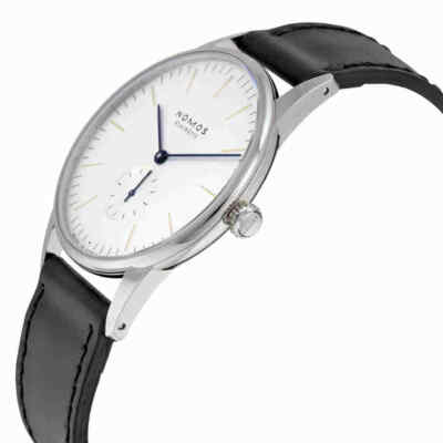 Pre-owned Nomos Orion 38 White Dial Stainless Steel Men's Watch 384