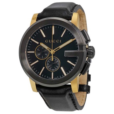 Gucci G-Chrono Chronograph Black Dial Mens Watch YA101203