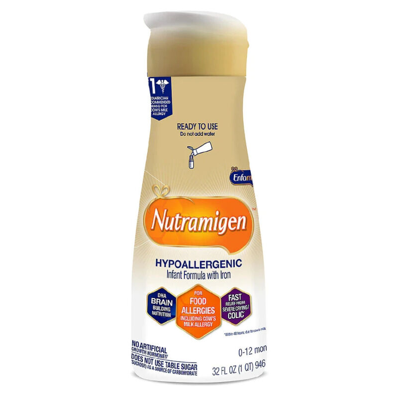 Enfamil Nutramigen Hypoallergenic Ready to Feed Infant Formula Bottle 32fl oz