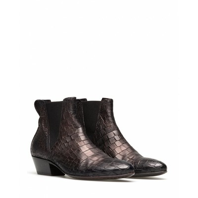 Women's Ankle Boots MOMA 1CS044-MARG Margherita Nero Leather Black