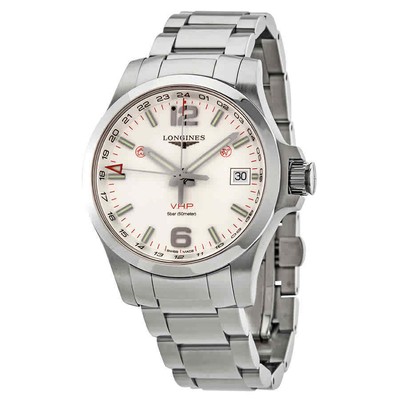 Серебряные мужские часы Longines Conquest V.H.P. - L3.718.4.76.6