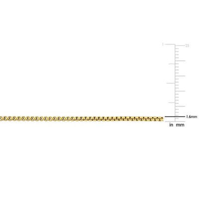 AMOUR AMOUR 1.6MM ROUND BOX LINK NECKLACE IN 14K YELLOW GOLD - 18 IN