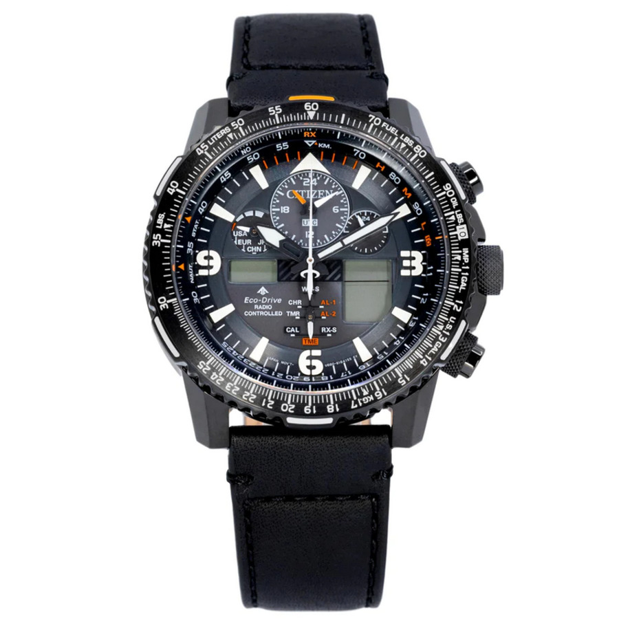 Pre-owned Citizen Promaster Sky World Time Black Dial Jy8085-14h Sapphire Men's Watch
