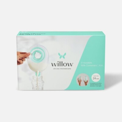 Willow Reusable 24mm Milk Containers - Pack of 2 Brand New