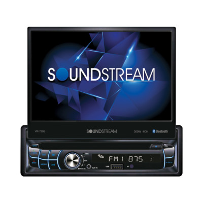 Soundstream 1 Din VR-720BME DVD CD Player 7'' Bluetooth SD USB AUX Android Mirror