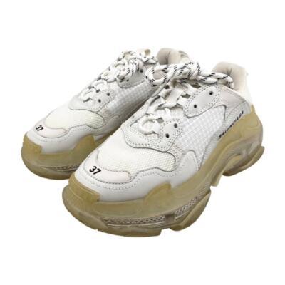 BALENCIAGA triple S clear sole ホワイト37 Triple S Clear sole White / Grey / Black Mesh EU 37 UK 4