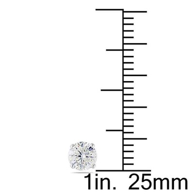 Pre-owned Amour 3/4 Ct Tw Diamond Stud Earrings In 14k White Gold In Check Description