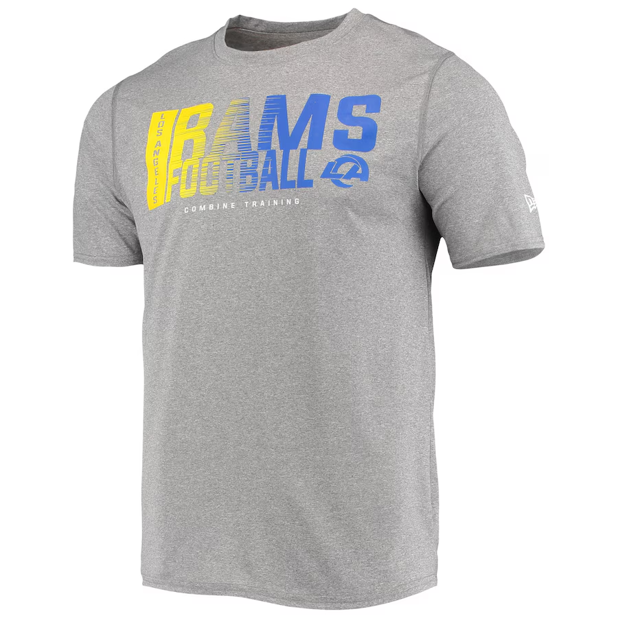 Мужская футболка 2XL New Era Los Angeles Rams серого цвета сочетает в себе аутентичную игру