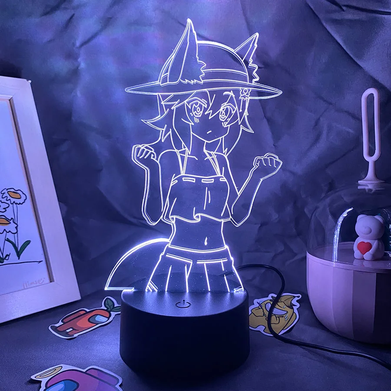 The Helpful Fox Senko San 3D LED Anime Nightlight Birthday Gift for Friend Otaku