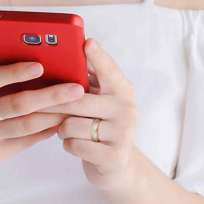 Pre-owned Amour 6mm Double Row Wedding Band In 14k 2-tone Matte And Yellow And White Gold