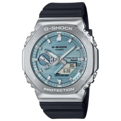 Pre-owned Casio G-shock Gbm-2100a-1a2jf Metal Case Blue Dial Bluetooth Men's Watch