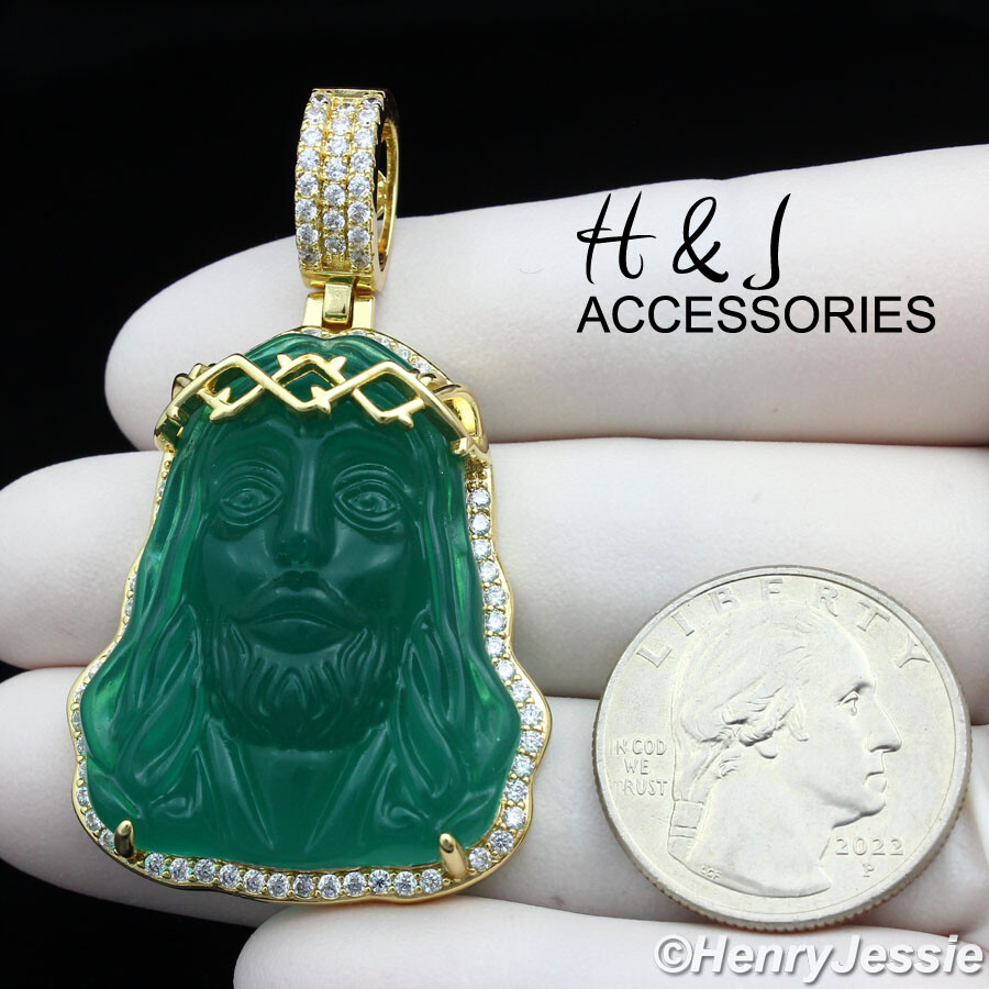 jesus　Providence P-3LD AB box + 2LOOP Iced Out Jesus Face Pendant 12mm 30