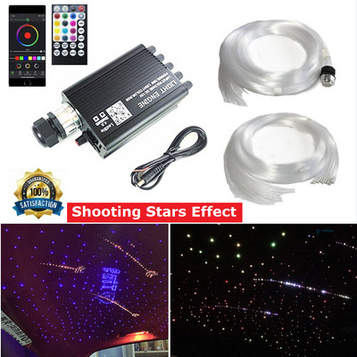 RGBW LED Car Shooting Meteor Star Roof Headliner Light Kit 500* Fiber Optic 16w