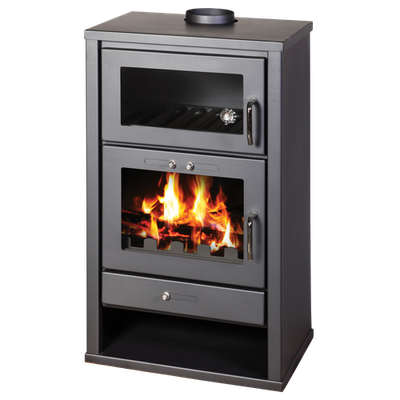 VICTORIA TRIUMPH F Kaminofen mit Backfach 15 kW Holzofen Kamin Werkstattofen