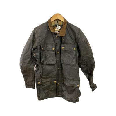 Belstaff◇70s/oiled jacket/--/cotton/BLK | eBay